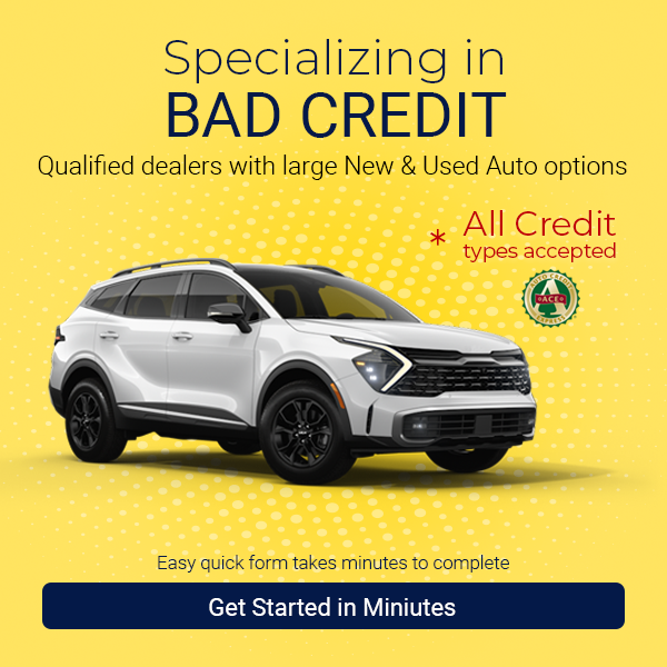 B2B banner ad — yellow bad credit